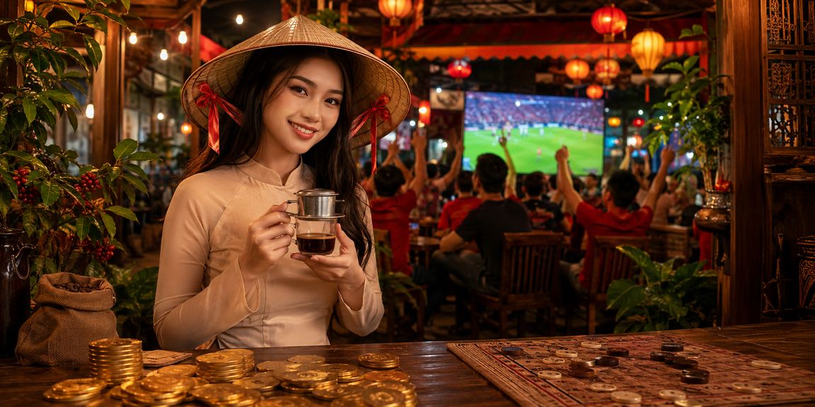 Người dùng tại Hà Nội đội nón lá tham gia trò chơi bài trực tuyến và đọc điều khoản sử dụng